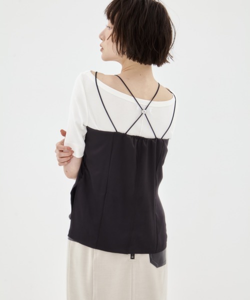 STUDIOUS（ステュディオス）の「【STUDIOUS/ステュディオス】Stretch Satin Camisole/ストレッチサテンキャミソール（キャミソール・レディース・ブラック/ライトベージュ/ワイン・FREE）」の17枚目の写真