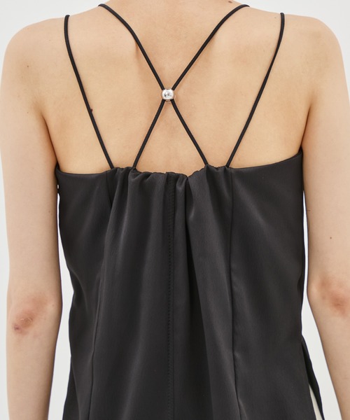 キャミソール 「STUDIOUS/ステュディオス」Stretch Satin Camisole/ストレッチサテンキャミソール STUDIOUS キャミソール 「STUDIOUS/ステュディオス」Stretch