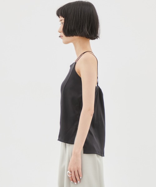 STUDIOUS - Stretch Satin Camisole/ストレッチサテンキャミソール STUDIOUS/ステュディオス】Stretch Satin Camisole/ストレッチ