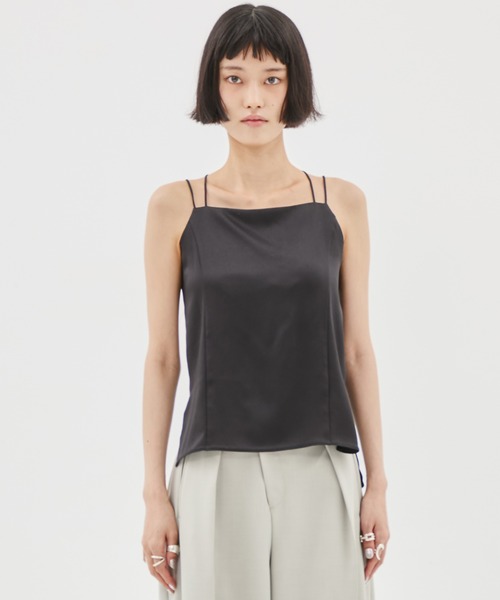 キャミソール 「STUDIOUS/ステュディオス」Stretch Satin Camisole/ストレッチサテンキャミソール STUDIOUS キャミソール 「STUDIOUS/ステュディオス」Stretch