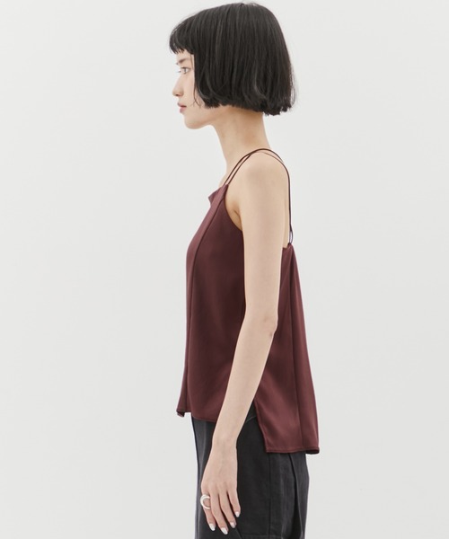 キャミソール 「STUDIOUS/ステュディオス」Stretch Satin Camisole/ストレッチサテンキャミソール STUDIOUS キャミソール 「STUDIOUS/ステュディオス」Stretch