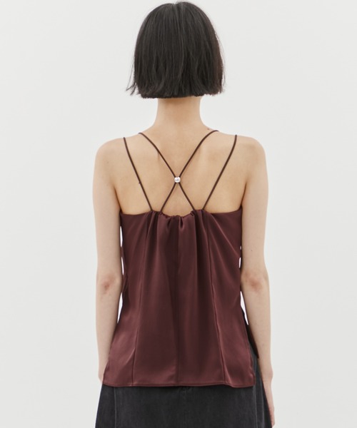STUDIOUS/ステュディオス】Stretch Satin Camisole/ストレッチ