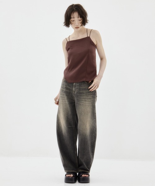 キャミソール 「STUDIOUS/ステュディオス」Stretch Satin Camisole/ストレッチサテンキャミソール STUDIOUS/ステュディオス】Stretch Satin Camisole/ストレッチ