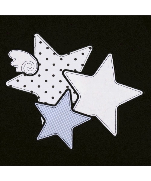 FANCY CLUB（ファンシークラブ）の「【FANCY CLUB】Mix Star Angel Patch Tee / 【ファンシークラブ】ミックススターエンジェルパッチ半袖Tシャツ（Tシャツ/カットソー・レディース・ブラック/ブラック系その他/ホワイト/ホワイト系その他・S/M）」の5枚目の写真