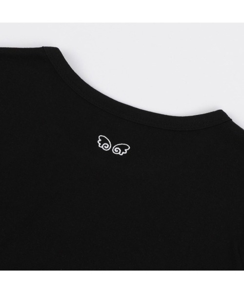 FANCY CLUB（ファンシークラブ）の「【FANCY CLUB】Mix Star Angel Patch Tee / 【ファンシークラブ】ミックススターエンジェルパッチ半袖Tシャツ（Tシャツ/カットソー・レディース・ブラック/ブラック系その他/ホワイト/ホワイト系その他・S/M）」の6枚目の写真