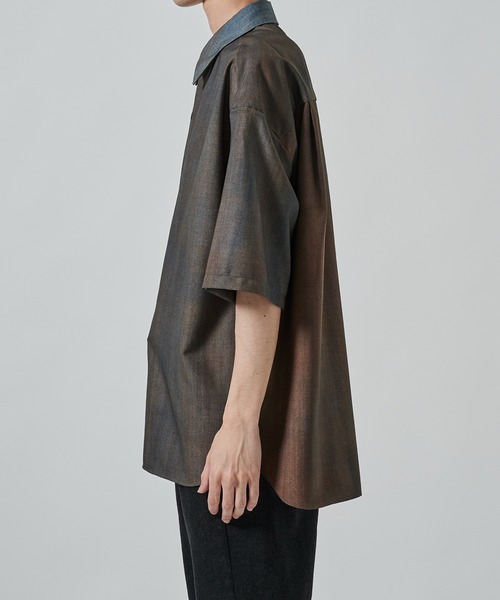 STUDIOUS（ステュディオス）の「URBAN DYE RELAX SHIRTS S.S（シャツ/ブラウス・メンズ・ブラック/ダークブルー・1/2）」の22枚目の写真