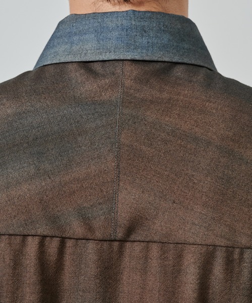 STUDIOUS（ステュディオス）の「【STUDIOUS】URBAN DYE RELAX SHIRTS S.S（シャツ/ブラウス・メンズ・ブラック/ダークブルー・1/2）」の14枚目の写真