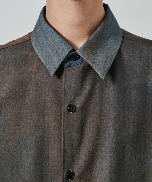 STUDIOUS（ステュディオス）の「【STUDIOUS】URBAN DYE RELAX SHIRTS S.S（シャツ/ブラウス・メンズ・ブラック/ダークブルー・1/2）」の17枚目の写真