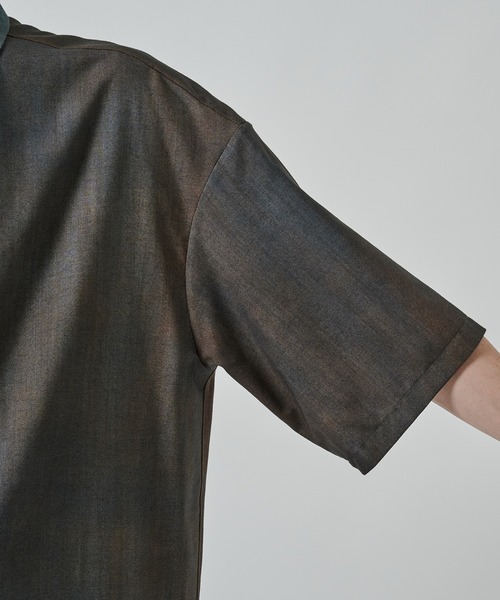 STUDIOUS（ステュディオス）の「【STUDIOUS】URBAN DYE RELAX SHIRTS S.S（シャツ/ブラウス・メンズ・ブラック/ダークブルー・1/2）」の18枚目の写真