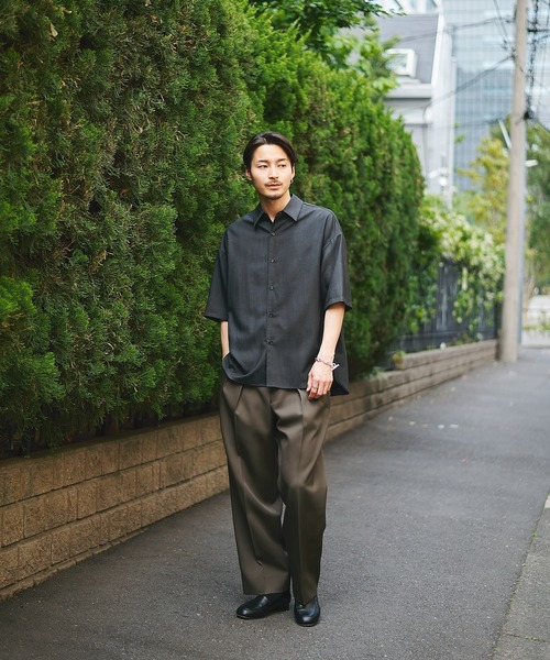 STUDIOUS(ステュディオス)の「【STUDIOUS】URBAN DYE RELAX SHIRTS S.S(シャツ/ブラウス・メンズ・ブラック/ダークブルー・1/2)」の14枚目の写真