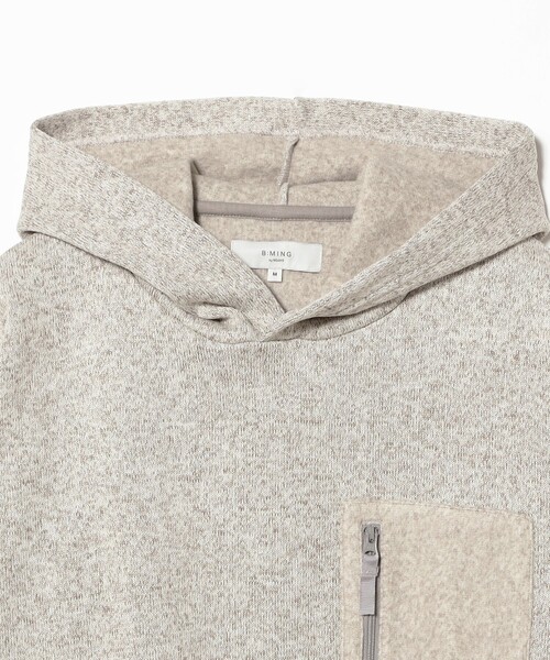 B:MING by BEAMS（ビーミングバイビームス）の「ライトフリース フーデッド パーカ（ユニセックス）（スウェット・メンズ・チャコールグレー/ライトグレー/ネイビー・S/M/L/XL）」の10枚目の写真