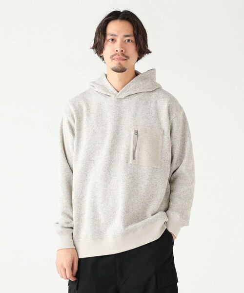 B:MING by BEAMS(ビーミングバイビームス)の「ライトフリース フーデッド パーカ(スウェット・メンズ・チャコールグレー/ライトグレー/ネイビー・S/M/L/XL)」の6枚目の写真