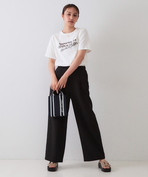 OPAQUE.CLIP(オペークドットクリップ)の「【2WAY】ラインハンドルスクエアニットミニショルダーバッグ(ショルダーバッグ・レディース・ベージュ/ネイビー/ブラック・00)」の10枚目の写真