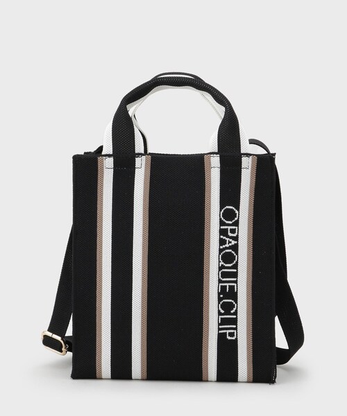 OPAQUE.CLIP(オペークドットクリップ)の「【2WAY】ラインハンドルスクエアニットミニショルダーバッグ(ショルダーバッグ・レディース・ベージュ/ネイビー/ブラック・00)」の11枚目の写真