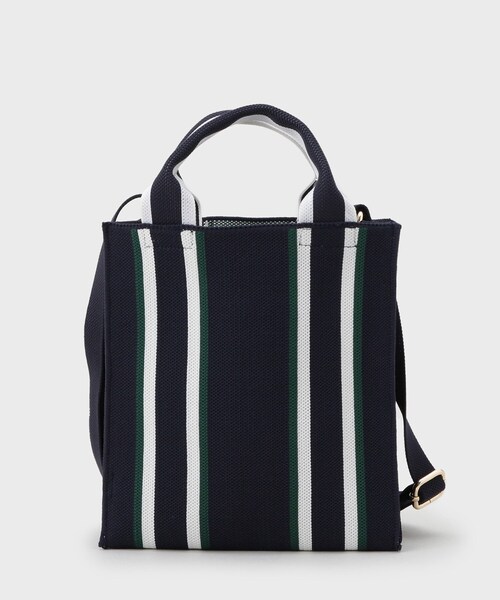 OPAQUE.CLIP(オペークドットクリップ)の「【2WAY】ラインハンドルスクエアニットミニショルダーバッグ(ショルダーバッグ・レディース・ベージュ/ネイビー/ブラック・00)」の15枚目の写真