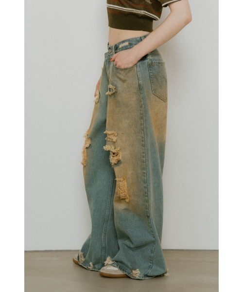 damage denim pants（デニムパンツ）｜Knuth Marf