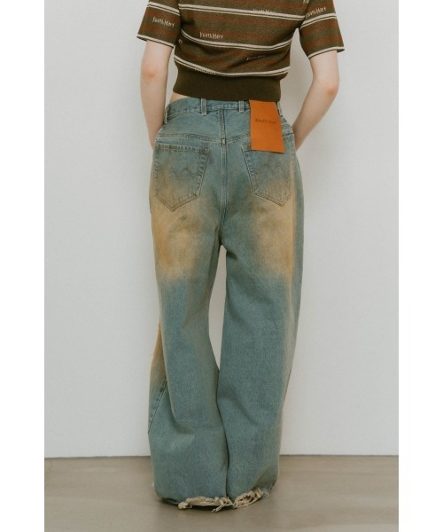 【値下げ！】Knuth Marf デニムパンツM Knuth Marf - denim baggy pants / デニムバギーパンツ