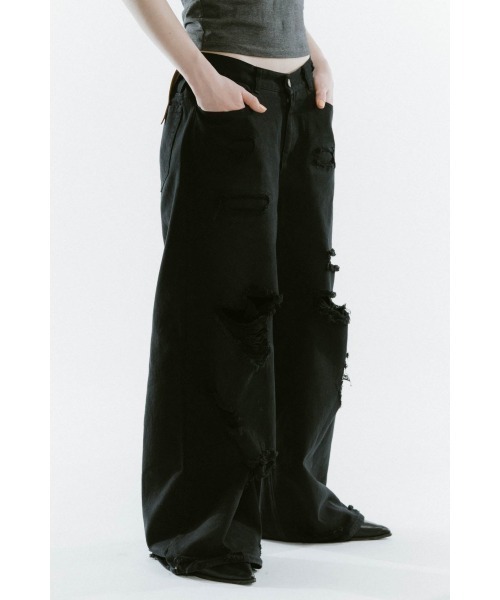 クヌースマーフ　デニムパンツ damage denim pants（デニムパンツ）｜Knuth Marf