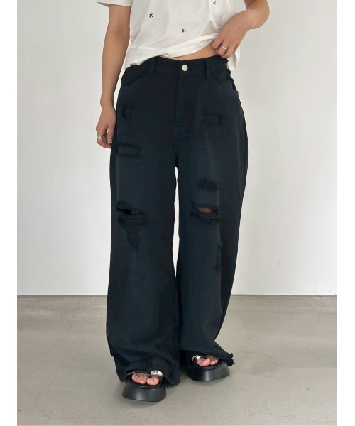 Knuth Marf デニム denim baggy pants/blue | KNUTH MARF