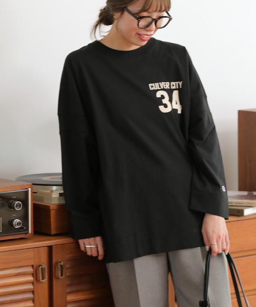 tシャツ 別注「Champion/チャンピオン」ロングスリーブTシャツ16s/OE レディース Champion tシャツ 別注「Champion/チャンピオン」ロングスリーブ