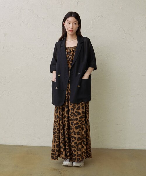 セール】シアーメッシュ5分袖ジャケット（テーラードジャケット