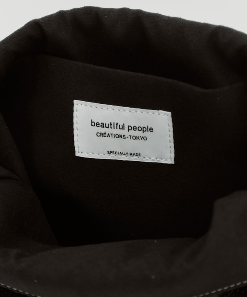beautiful people（ビューティフルピープル）の「【beautiful people/ビューティフルピープル】large market bag in shrink leather/ラージマーケットバッグインシュリンクレザー（ハンドバッグ・レディース・ブラック・FREE）」の16枚目の写真