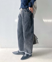 AS KNOW AS plus（アズノゥアズプラス）の「●マルチメリット カーブシルエットイージーパンツ（デニムパンツ）」