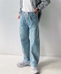 AS KNOW AS plus（アズノゥアズプラス）の「●マルチメリット カーブシルエットイージーパンツ（デニムパンツ）」