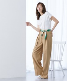 高身長　スカーフベルト付タックワイドパンツ（トールサイズ）