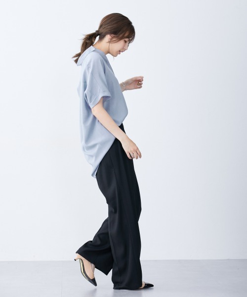 slattgir(スラットジール)の「高身長 スカーフベルト付タックワイドパンツ(トールサイズ)(その他パンツ・レディース・ベージュ系/ブラック系・T4L/T3L/TLL/TL/TM/T5L)」の4枚目の写真
