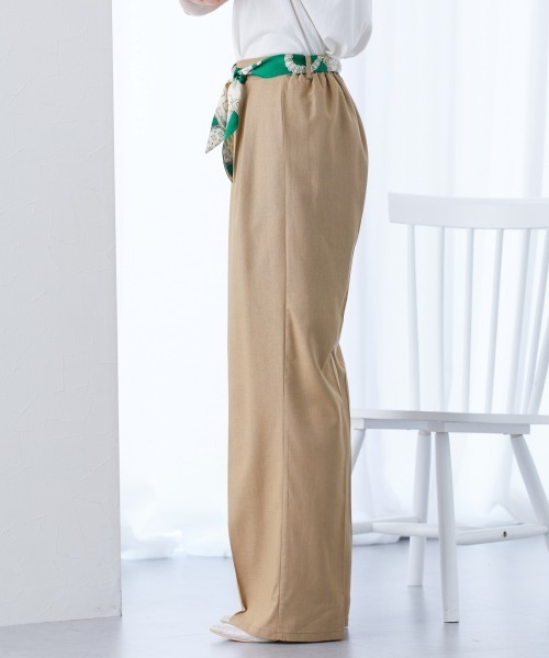 slattgir(スラットジール)の「高身長 スカーフベルト付タックワイドパンツ(トールサイズ)(その他パンツ・レディース・ベージュ系/ブラック系・T4L/T3L/TLL/TL/TM/T5L)」の19枚目の写真