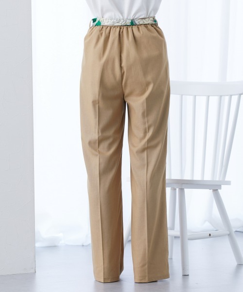 slattgir(スラットジール)の「高身長 スカーフベルト付タックワイドパンツ(トールサイズ)(その他パンツ・レディース・ベージュ系/ブラック系・T4L/T3L/TLL/TL/TM/T5L)」の20枚目の写真