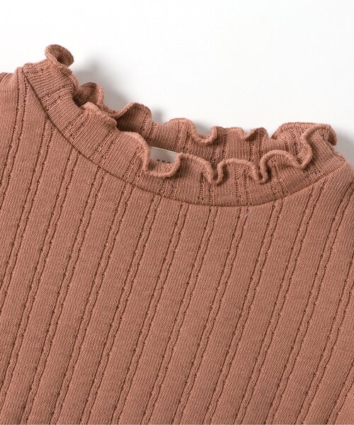 Seraph(セラフ)の「【ジュニア対応】針抜きテレコ長袖Tシャツ(Tシャツ/カットソー・キッズ・アイボリー/チャコール/ラベンダー/レンガ・80/90/100/110/120/130/140)」の7枚目の写真