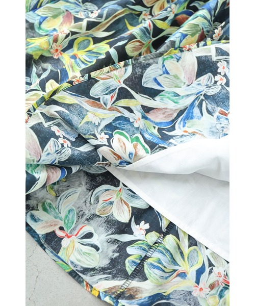 cawaii（カワイイ）の「色彩豊かに描くボタニカル柄ミディアムスカート（ベルト付き）（スカート・レディース・グリーン・FREE）」の20枚目の写真