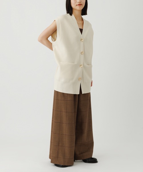 アダムエロペ、サステナブル　ミドルニットジレ　ニットベスト サステナブル】ミドルニットジレ（ベスト）｜ADAM ET ROPE