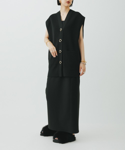 アダムエロペ、サステナブル　ミドルニットジレ　ニットベスト ADAM ET ROPE'｜【サステナブル】ミドルニットジレ | Rakuten