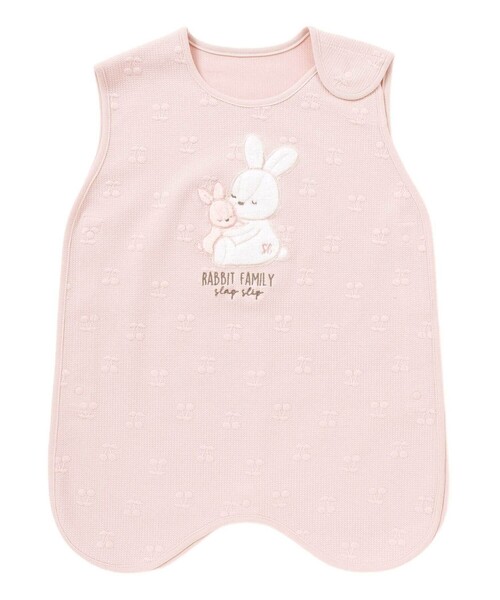 SLAP SLIP BABY(スラップスリップベビー)の「【お揃い】チェリークマ柄キルトアニマルパッチ刺しゅうスリーパーベビー(ベビーパジャマ/スリーパー・キッズ・オフホワイト/ベージュ/ピンク・FREE)」の8枚目の写真