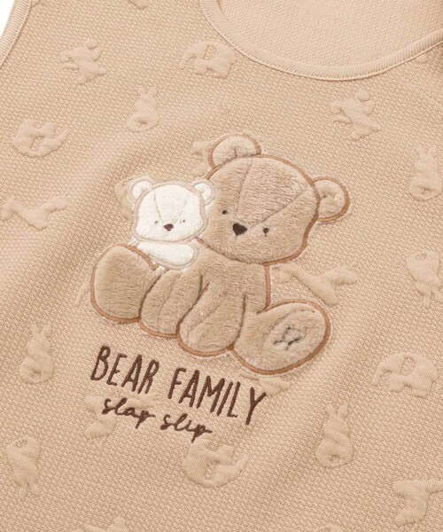 SLAP SLIP BABY(スラップスリップベビー)の「【お揃い】チェリークマ柄キルトアニマルパッチ刺しゅうスリーパーベビー(ベビーパジャマ/スリーパー・キッズ・オフホワイト/ベージュ/ピンク・FREE)」の18枚目の写真