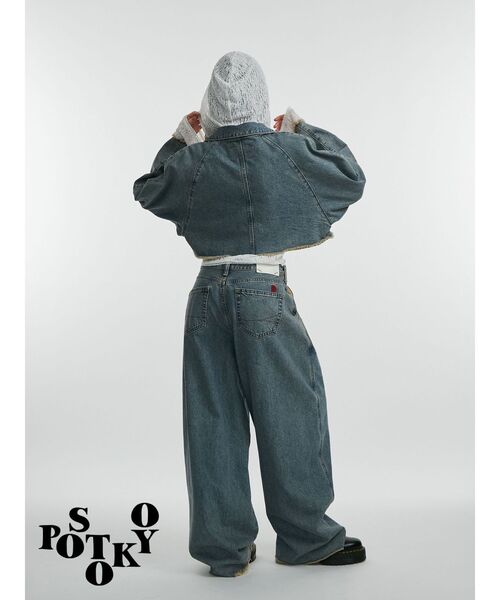 jouetie(ジュエティ)の「【something×PosTokyo】TUCK BUGGY/タックバギーデニムパンツ(デニムパンツ・レディース・ブルー/ブラック/ピンク・SMALL/MEDIUM)」の9枚目の写真