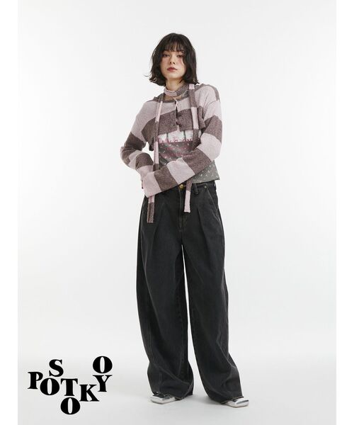 something×PosTokyo】TUCK BUGGY/タックバギーデニムパンツ（デニム