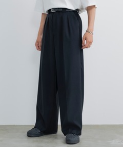 早い者勝ち！　SINSS タックワイドストレートストライプスラックス Two tuck wide straight slacks / 2タックワイドストレート