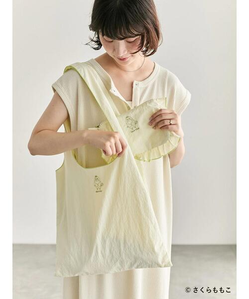 Samansa Mos2 blue（サマンサモスモスブルー）の「COJI-COJI/フリルポーチ（ハンドバッグ・レディース・イエロー/グレー・F）」の11枚目の写真