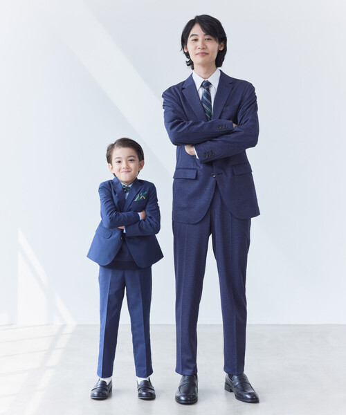 セール】マイクロチェック スーツ (140-160cm)（スーツセット