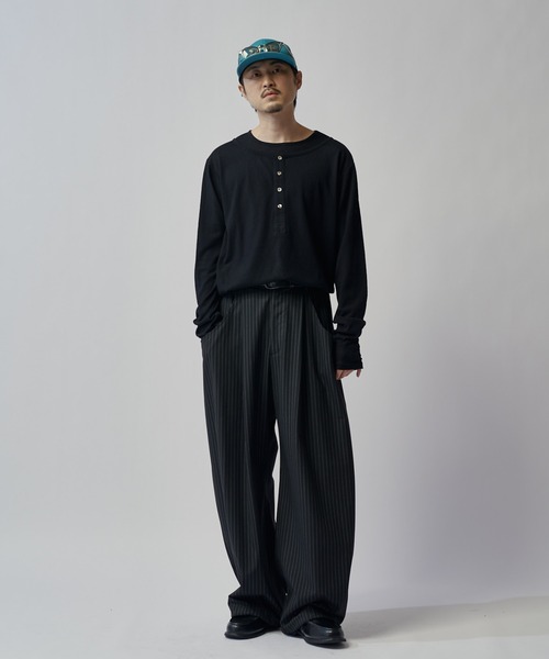 Lui's(ルイス)の「ファインTRイージーカーブパンツ(スラックス・メンズ・ブラック系その他/グレー/ブラック・S/M)」の15枚目の写真
