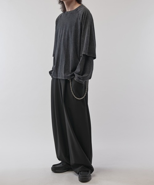 Lui's（ルイス）の「ファインTRイージーカーブパンツ（スラックス・メンズ・ブラック系その他/グレー/ブラック・S/M）」の7枚目の写真