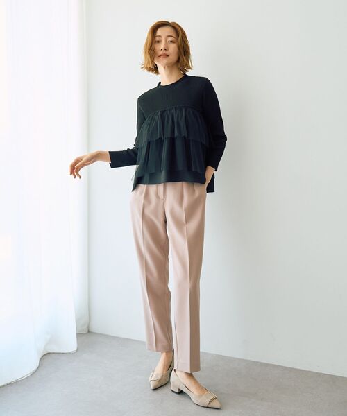 YECCA VECCA（イェッカヴェッカ）の「スタイルアップテーパードパンツ（その他パンツ・レディース・ピンクベージュ/グレー/ネイビー・S/M）」の15枚目の写真