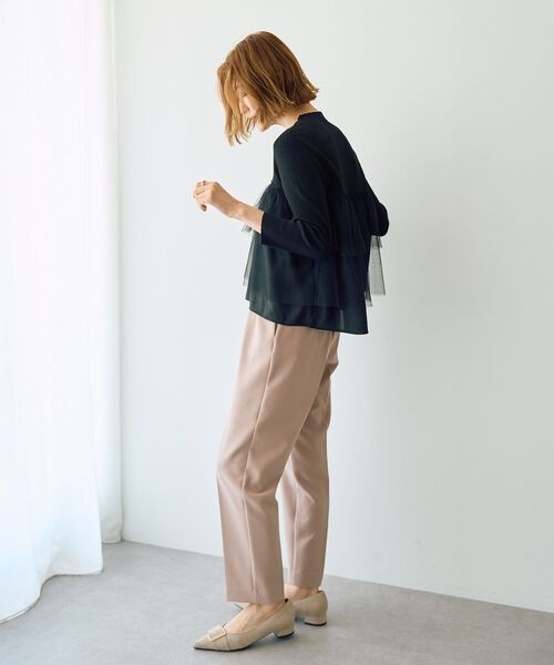 YECCA VECCA（イェッカヴェッカ）の「スタイルアップテーパードパンツ（その他パンツ・レディース・ピンクベージュ/グレー/ネイビー・S/M）」の17枚目の写真