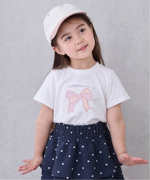 petit main（プティマイン）の「【接触冷感】【WEB限定特別価格】モチーフ半袖Tシャツ（Tシャツ/カットソー・キッズ・ラベンダー/サックスブルー/オフホワイト/レッド・130cm/100cm/120cm/110cm/90cm/80ｃｍ）」の2枚目の写真
