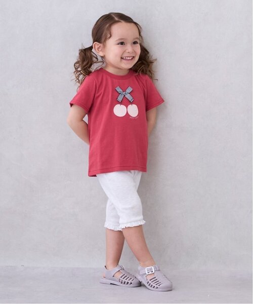 petit main（プティマイン）の「【接触冷感】【WEB限定特別価格】モチーフ半袖Tシャツ（Tシャツ/カットソー・キッズ・ラベンダー/サックスブルー/オフホワイト/レッド・130cm/100cm/120cm/110cm/90cm/80ｃｍ）」の5枚目の写真