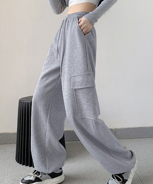 ★国内在庫/即発可*BERSHKA*フェード加工ワイドジョガーパンツ★ セール】スウェットパンツ レディース ワイドパンツ ジョガー